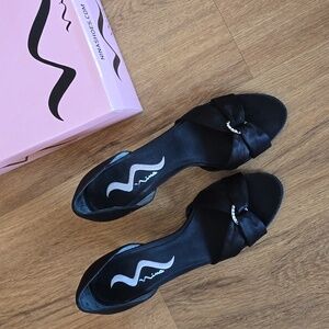 Nina Women's (8.5) Black Satin Heels